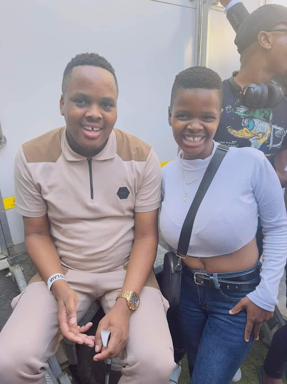 Popular maskandi singer Khuzani Mpungose and Thembeka Dliwako.