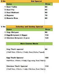 Sri Guru Grace Cafe menu 1