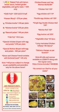 Chef Prosenjit's Roots menu 2