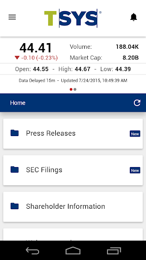 TSYS Investor Relations IR