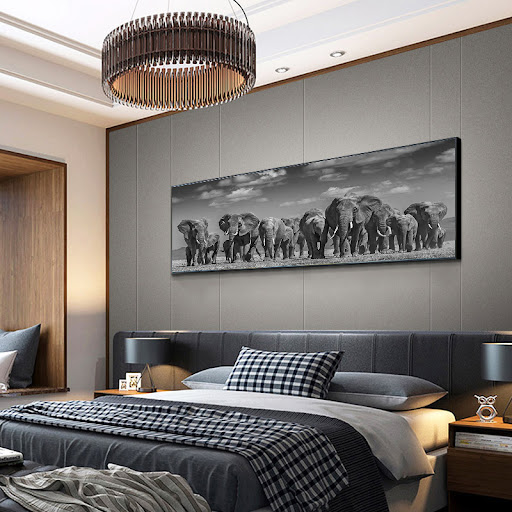 Title 6, Mural of Black Africa and Elephants Bring the b...