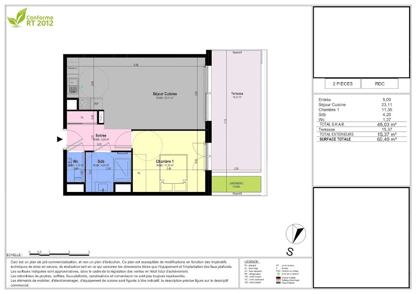 Vente appartement 2 pièces 45.03 m² à Châteauneuf-Grasse (06740), 279 000 €