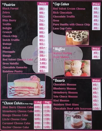 Sugar & Love Cake Studio menu 