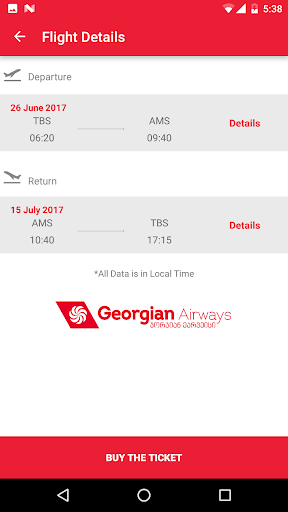 Georgian Airways official app