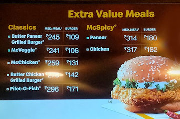 McDonald's menu 