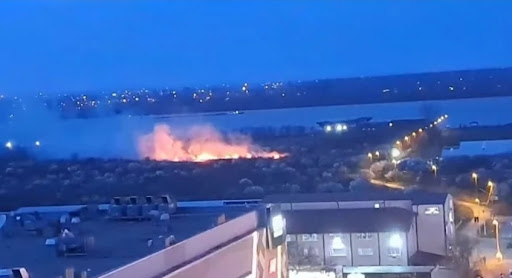 Izbio požar na Adi Huji, zapalila se trska i nisko rastinje