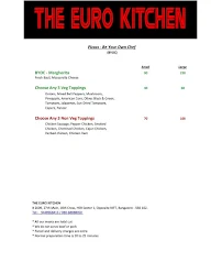 The Euro Kitchen menu 5