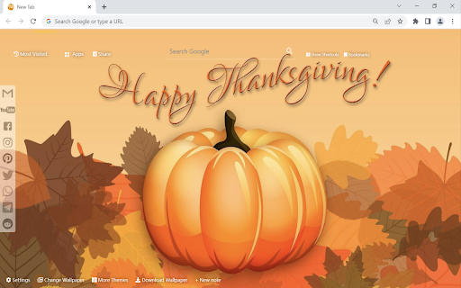 Thanksgiving Wallpaper New Tab