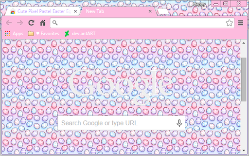 Cute Pixel Pastel Easter Egg Chrome Theme