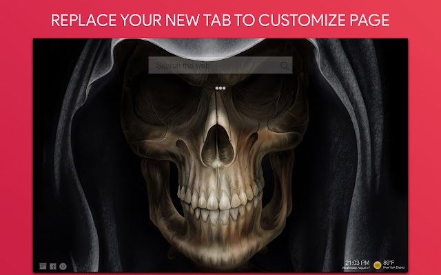 Skull Wallpaper HD Custom New Tab