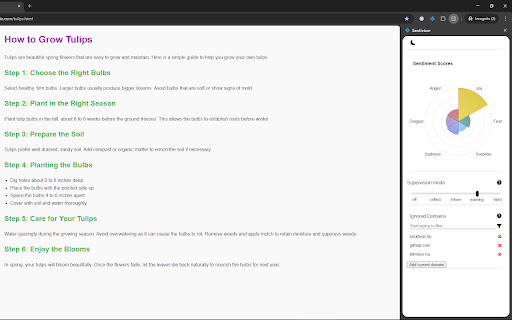 Sentivisor screenshot 2