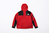 supreme the north face leather mountain parka red