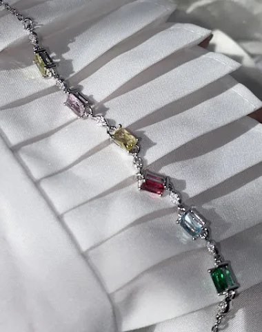 Bracelet femme en gemmes de cristal - 2