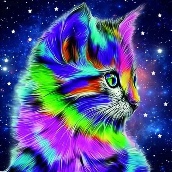Title 10, Diamond Painting Chat Broderie Diamant Animal D...