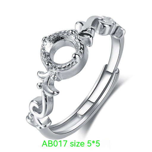 Title 1, 925 Silver Plating 18k Platinum Ring Frame Acce...
