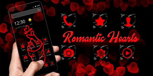 Red Finger heart Love Theme