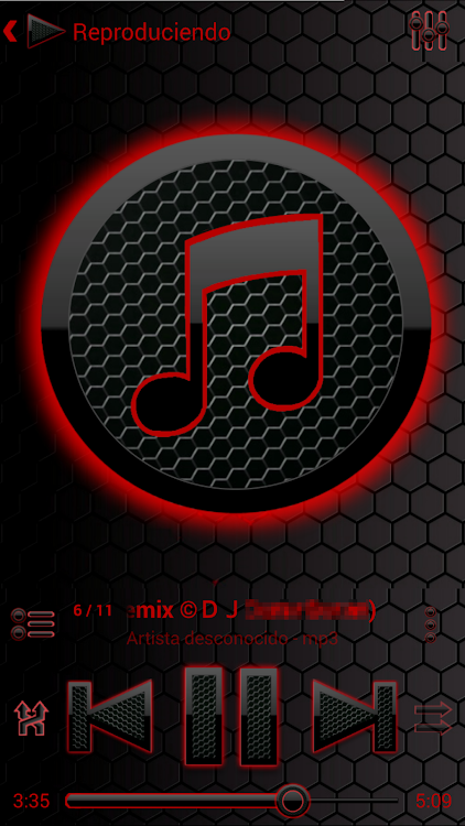 SKIN PLAYERPRO SPACE RED BLK - 1.1 - (Android)