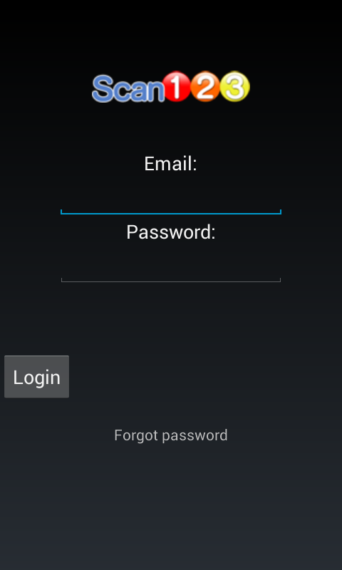 Android application Scan123 screenshort
