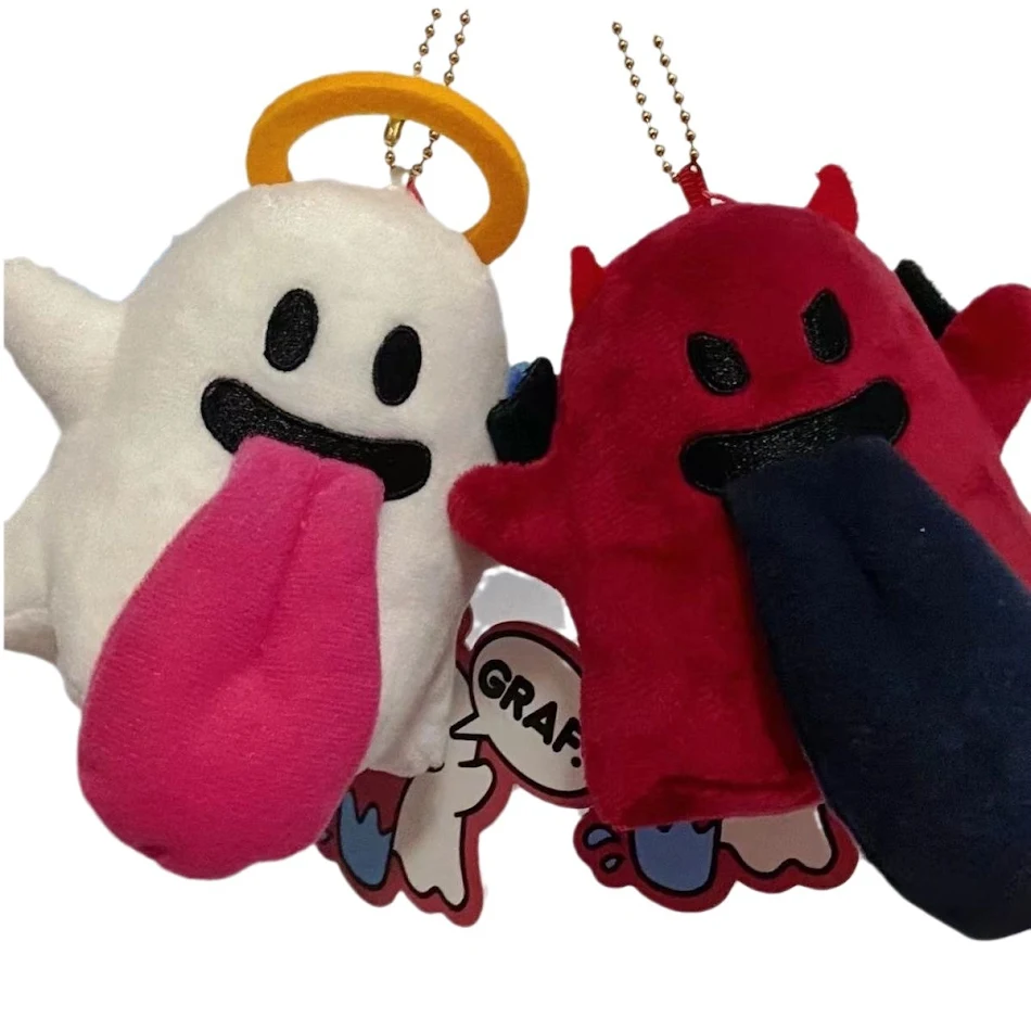 Modieuze Ghost Kid-poppen sleutelhanger hanger, een schattig accessoire voor sleutels, tassen en rugzakken. Een ideaal en leuk cadeau.