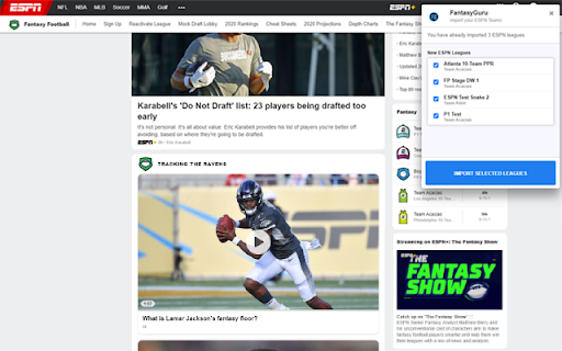 FantasyGuru ESPN Connector