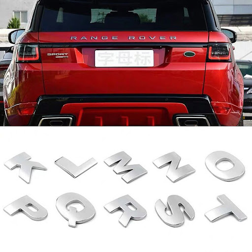 Title 2, Large car tail letter label stickers to persona...
