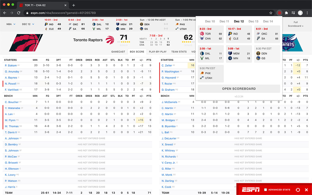 Enhanced ESPN NBA box score Preview image 3