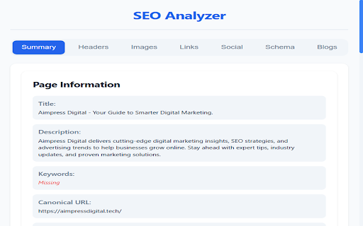 SEO Analyzer Pro