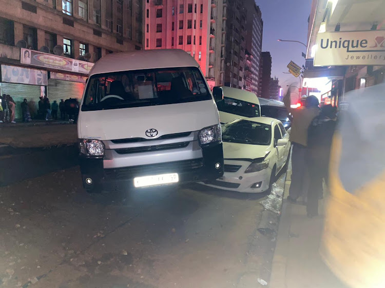 Johannesburg streets closed amid an explosion on Bree Street.