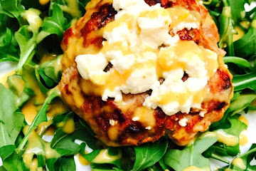 Turkey Burgers with Goat Cheese and Citrus Maple Dijon [21 Day Fix | WW]
