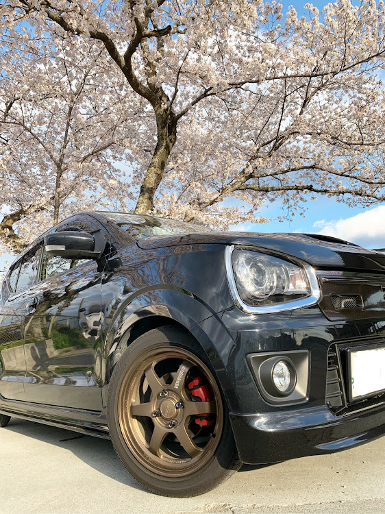 アルトワークスの桜と愛車・CBR125R・YZF-R125・バイクツーリング・ラー活に関するカスタム事例の投稿画像1枚目