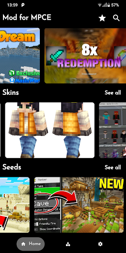 Screenshot Mods, masp, skins for MCPE