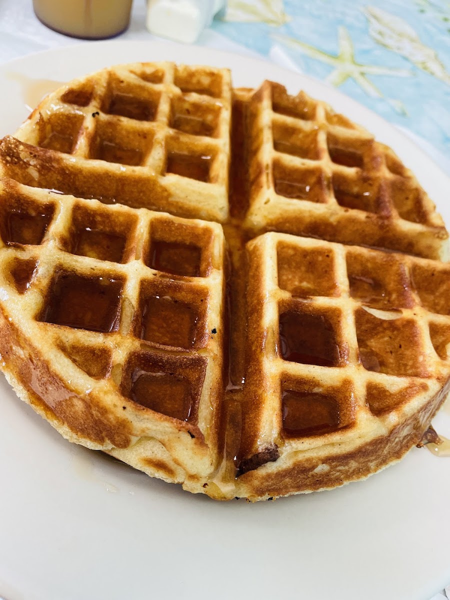 Gluten-Free Waffles at Lemma's Beach Grill