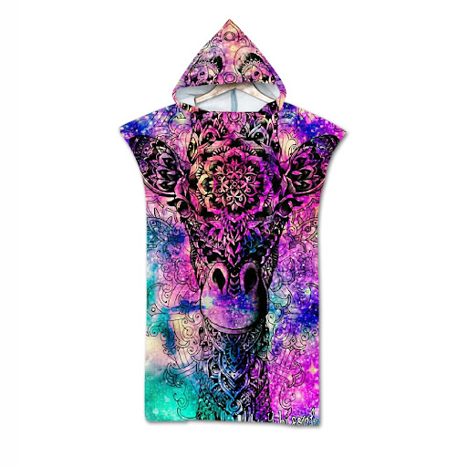 Title 8, Beach Towel Cloak Cloak Geometric Print Hooded ...