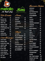 Metallo, The Night Cafe menu 3