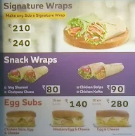 Subway menu 1