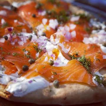 salmon pizza