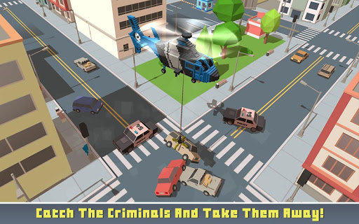 Blocky Helicopter City Heroes