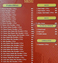 Calcutta Chats menu 1