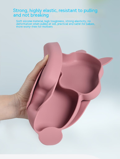 Title 7, Silicone Squirrel Tableware Set for Babies Baby...