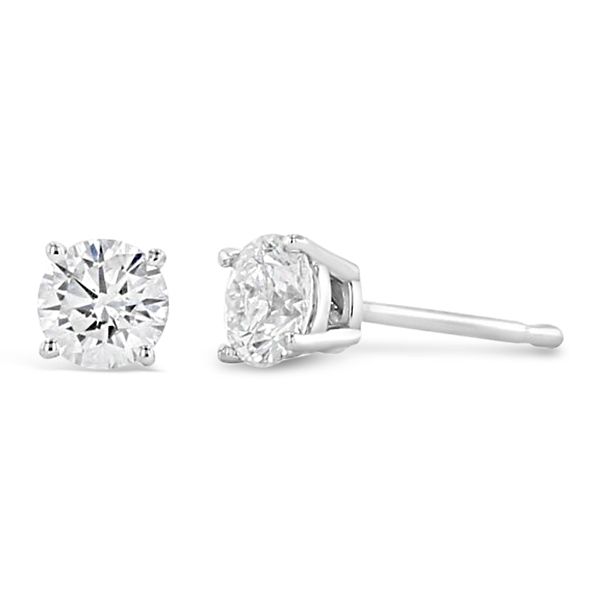 14k white gold lab-grown diamond earrings