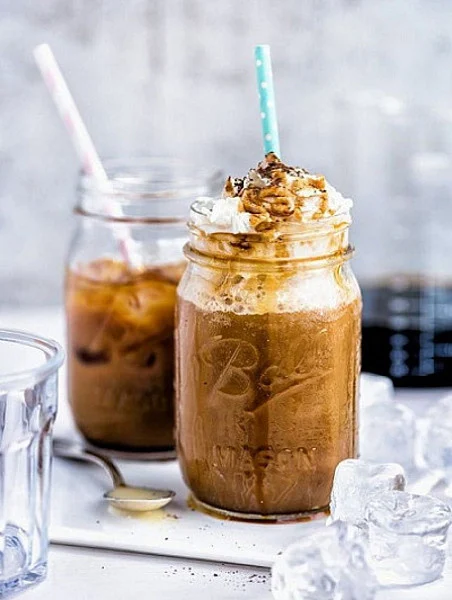 Iced Kaapi Frappe With Ice Cream