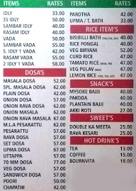 Nrs Anand Tiffins menu 1