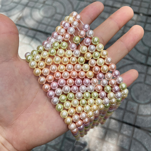Title 5, Handmade Golden Shell Beads for Jewelry Making....