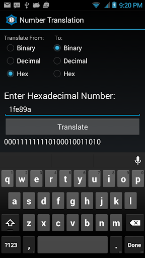 Binary Hexadecimal Translator