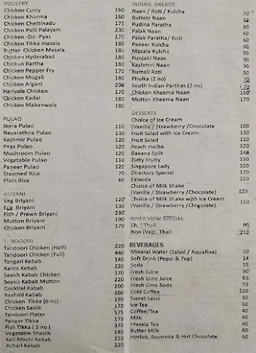 Palar Restaurant menu 