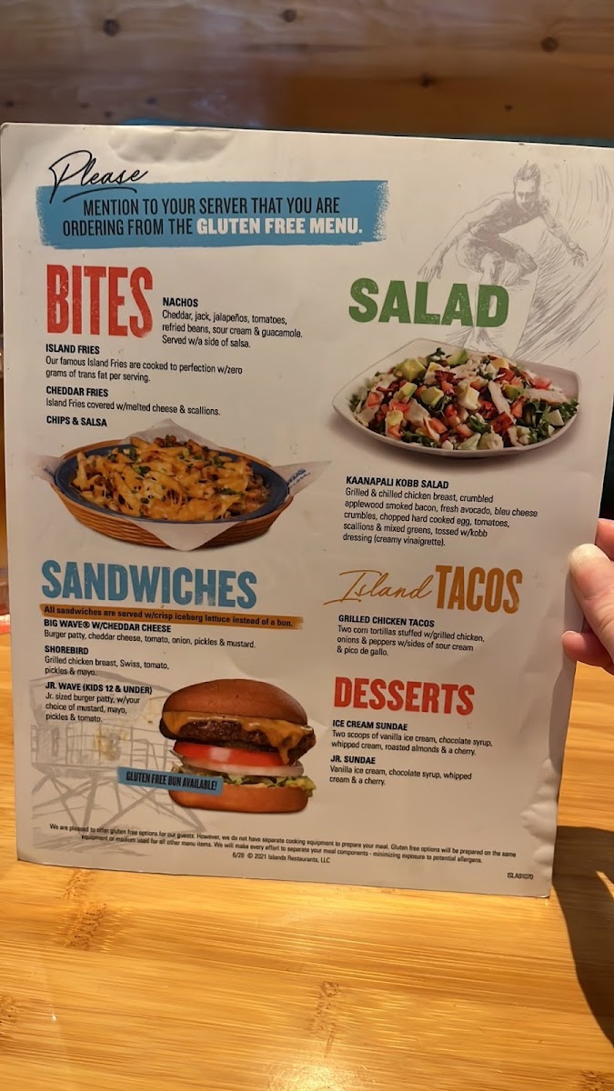 Pretty good selection. I had the lettuce wrapped Big Wave burger and it was delicious, they have a GF bun or lettuce, your preference.