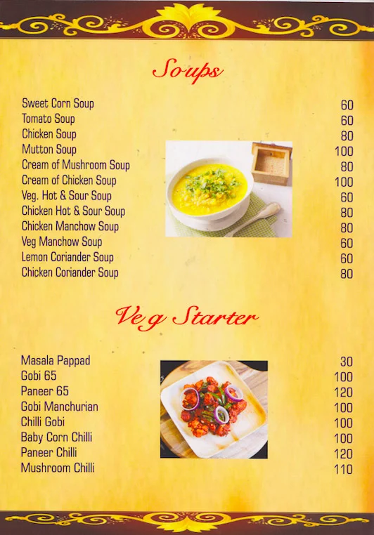 Emperor Family Restaurant, New Tippasandra menu 