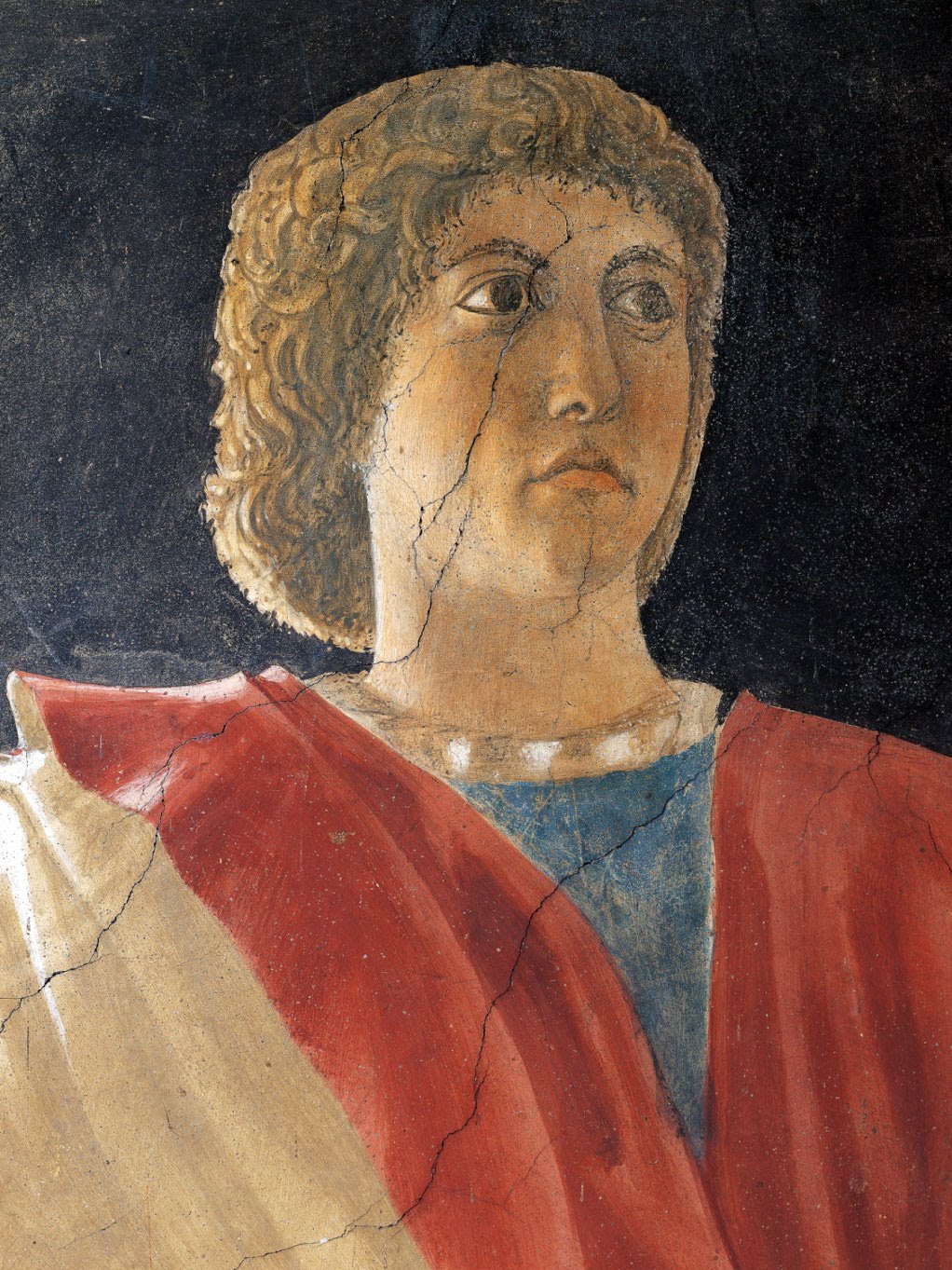 Piero della Francesca, Profeta Geremia (dettaglio), 1458-1466, affresco, basilica di San Francesco, Arezzo