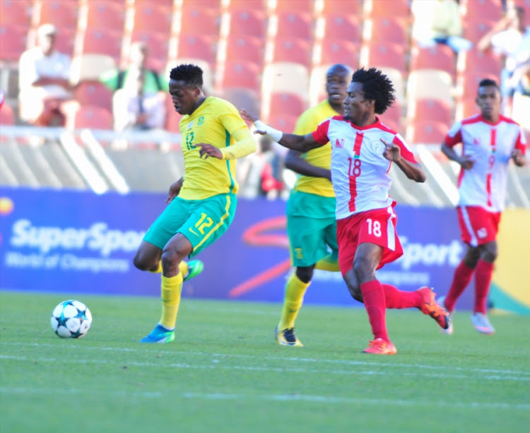 Luther Singh of South Africa during the 2018 COSAFA Cup quarter final match between South Africa and Madagascar at Old Peter Mokaba Stadium on June 03, 2018 in Polokwane, South Africa.