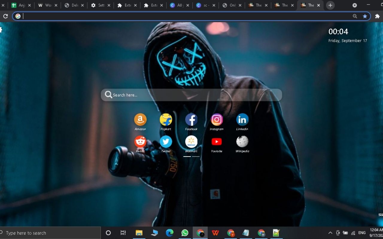 The Purge Wallpaper New Tab Theme[Install] Preview image 0